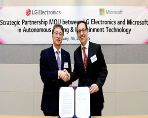 LG전자- 마이크로소프트, 인공지능 자율주행 SW 개발 MOU 체결